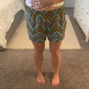 Blue teak festival shorts NWT